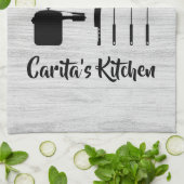 Personalisierte Weißholz Textur Küchentücher (Gefaltet)