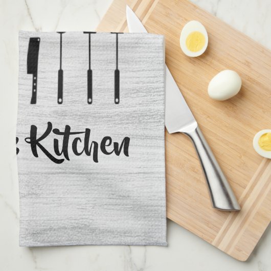 Personalisierte Weißholz Textur Küchentücher (Viertel Falte)