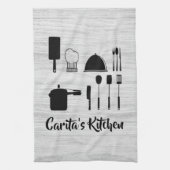 Personalisierte Weißholz Textur Küchentücher (Vertikal)