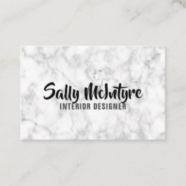 Personalisierte "Weißmarmor" (UK/Euro) Visitenkarte