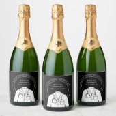 Personalisierte Weißmützenfeier Cooler Schaumweinetikett (Flaschen)