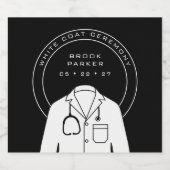 Personalisierte Weißmützenfeier Cooler Schaumweinetikett (Einzelnes Label)