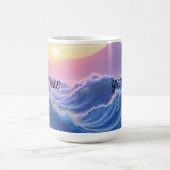 Personalisierte Wellen Berg  Kaffeetasse (Mittel)