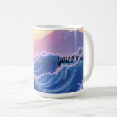 Personalisierte Wellen Berg  Kaffeetasse (VorderseiteRechts)