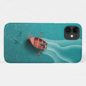 Personalisierte Wellen des einfachen Wassers Case-Mate iPhone Hülle (Rückseite (Horizontal))
