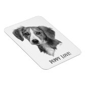Personalisierte Welpe Magnet (Rechte Seite)