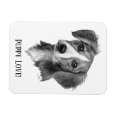 Personalisierte Welpe Magnet (Horizontal)