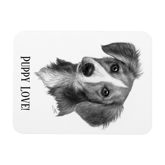 Personalisierte Welpe Magnet (Horizontal)