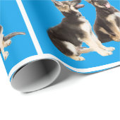 Personalisierte Welpen Geschenkpapier (Rolleneckpunkt)