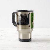 personalisierte Welpen-Tasse Reisebecher (Vorderseite Links)