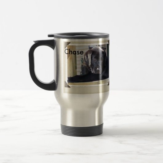 personalisierte Welpen-Tasse Reisebecher (Links)