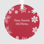 Personalisierte Welpe's First Christmas Ornament (Rückseite)