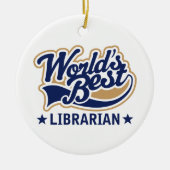 Personalisierte Weltbestes Bibliothekar-Geschenk Keramik Ornament (Vorne)