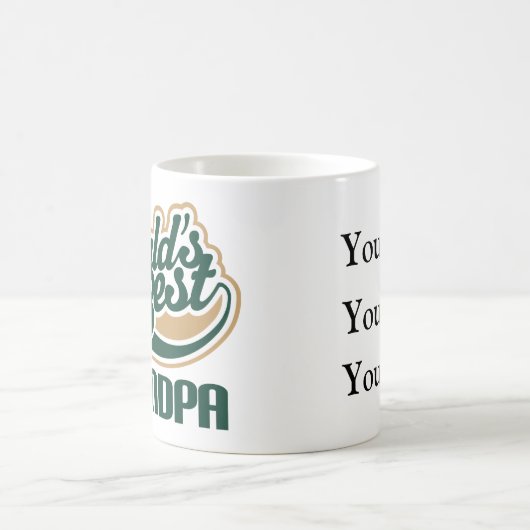 Personalisierte Weltbestes Großvater-Geschenk Kaffeetasse (Mittel)