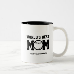 Personalisierte Welten Best Mama Baseball Team Mam Zweifarbige Tasse