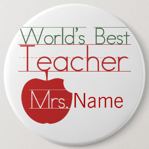 Personalisierte Welten Beste Lehrerin Button