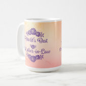 Personalisierte Welten beste Schwiegermutter Kaffeetasse (Vorderseite Links)