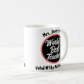 Personalisierte Welten Beste Tasse für Lehrer (VorderseiteRechts)