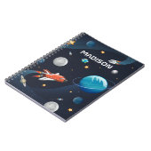 Personalisierte Weltraumaktivität in der Galaxie Notizblock (Linke Seite)