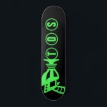 Personalisierte Weltraumwaffe Skateboard<br><div class="desc">Kinder retro-Space-Pistole-Grafik-Skateboarddeck - personalisieren Sie mit den Initialen des Empfängers</div>