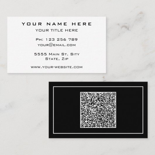 Personalisierte Werbe-QR-Code-Geschäftskarten Visitenkarte (Vorne/Hinten)
