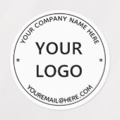 Personalisierte Werbeaktion für Ihr Logo Etiketten (Design 2)