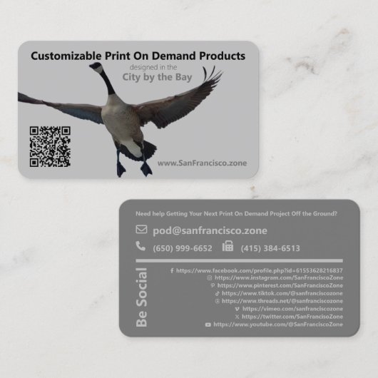 Personalisierte Werbemaßnahmen QR Code Social Medi Visitenkarte (Vorne/Hinten)