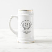 Personalisierte Wertschätzung für den Langdienst Bierglas (Links)