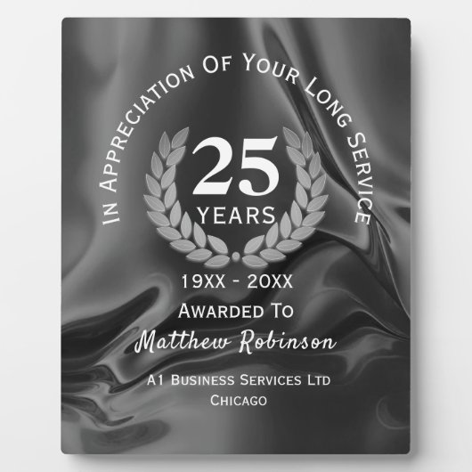 Personalisierte Wertschätzung für den Langdienst Fotoplatte (Vorderseite)