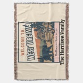 Personalisierte West Virginia Decke (Vorderseite Vertikal)
