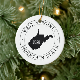 Personalisierte West Virginia Keramik Ornament