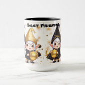 Personalisierte Whimsical Best Friends Gnome's. Tasse (Zentrum)