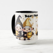 Personalisierte Whimsical Best Friends Gnome's. Tasse (Vorderseite Links)