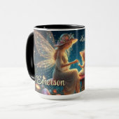 Personalisierte Whimsical Fairy Mother & Child Tas Tasse (Vorderseite Links)