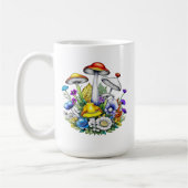 Personalisierte Whimsical Magic Mushrooms Blume Kaffeetasse (Links)