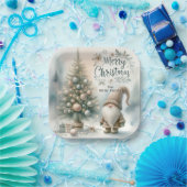 Personalisierte Whimsical Weihnachtsgnome und Baum Pappteller (Party)
