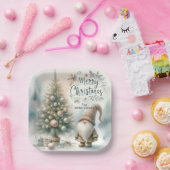 Personalisierte Whimsical Weihnachtsgnome und Baum Pappteller (Party)