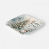 Personalisierte Whimsical Weihnachtsgnome und Baum Pappteller (Gewinkelt)