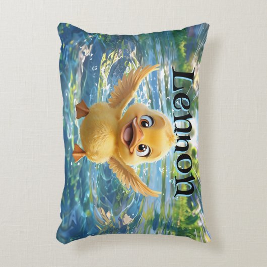 Personalisierte Whimsical Wonders Duck Baby Pillow Dekokissen (Vorderseite(Vertikal))
