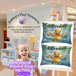 Personalisierte Whimsical Wonders Duck Baby Pillow Dekokissen