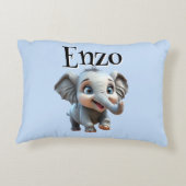 Personalisierte Whimsical Wonders Elephant Kissen (Rückseite)