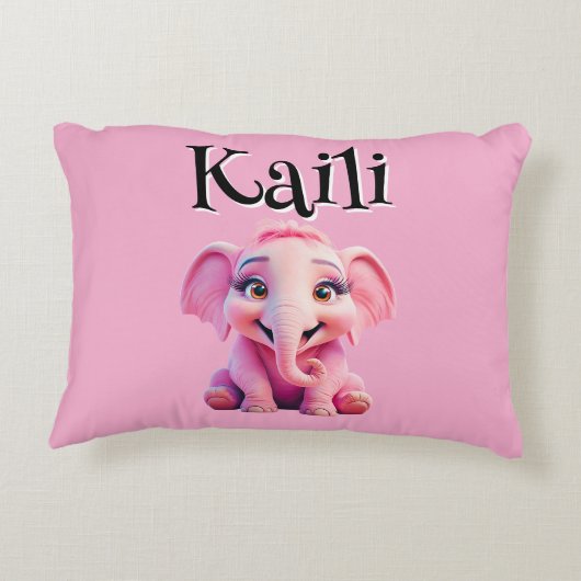 Personalisierte Whimsical Wonders Elephant Kissen (Rückseite)