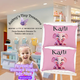 Personalisierte Whimsical Wonders Elephant Kissen