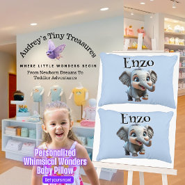 Personalisierte Whimsical Wonders Elephant Kissen