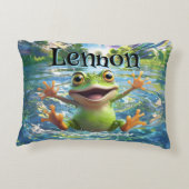 Personalisierte Whimsical Wonders Frog Baby Pillow Dekokissen (Rückseite)