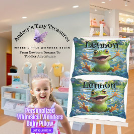 Personalisierte Whimsical Wonders Frog Baby Pillow Dekokissen