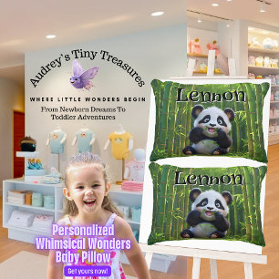Personalisierte Whimsical Wonders Panda Baby Pillo Dekokissen