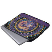 Personalisierte Whimsikanzüge Zodiac Dot Mandala Laptopschutzhülle (Vorne Knopf)