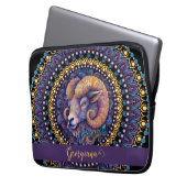 Personalisierte Whimsikanzüge Zodiac Dot Mandala Laptopschutzhülle (Vorderseite Links)