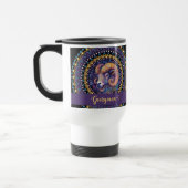 Personalisierte Whimsikanzüge Zodiac Dot Mandala Reisebecher (Links)